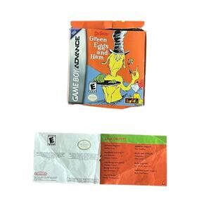VTG Dr. Seuss Green Eggs & Ham Game Boy Advance Box & Manual Only GBA NO GAME